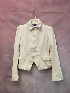 Blazer Ralph Lauren etichetta viola vintage bianco - Foto 1 di 7