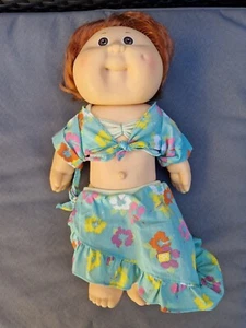 VINTAGE CABBAGE PATCH DOLL CPK . Splash N Tan Red hair Swim Suit - Picture 1 of 8
