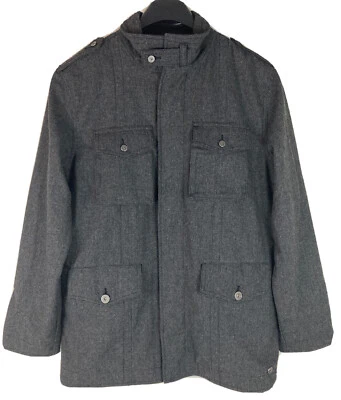 Chaqueta Ben Thrasher People Are Equal Gris Negra Cremallera Talla Grande Usada en Excelente Condición RARA Foto 1 de 4