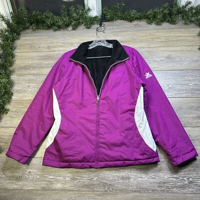 Abrigo Púrpura Talla Grande Reversible Púrpura/Negro Imitación Piel Chaqueta de Esquí ZeroXposur Foto 1 de 4