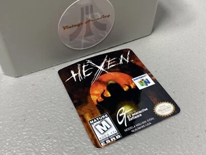 Hexen (N64 Nintendo) Replacement Label - Picture 1 of 1