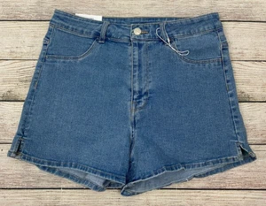 NWT &Denim Size 6 High Waist Rise Stretch Denim Jean Shorts Slim Fit NEW B59 - Picture 1 of 9