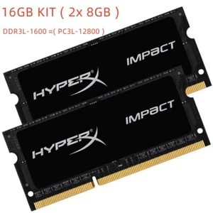 Kingston HyperX Impact DDR3L 1600MHz 16GB (2x 8GB) PC3L-12800S Laptop Memory RAM - Picture 1 of 7