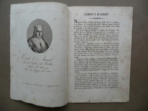 Carlo I D'Angiò Re di Puglia e Sicilia Ritratto Biografia Gervasi Napoli Storia - Foto 1 di 1