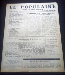 Le Populaire - organe du Parti Socialiste clandestin - 15 Mars 1944 - Picture 1 of 2