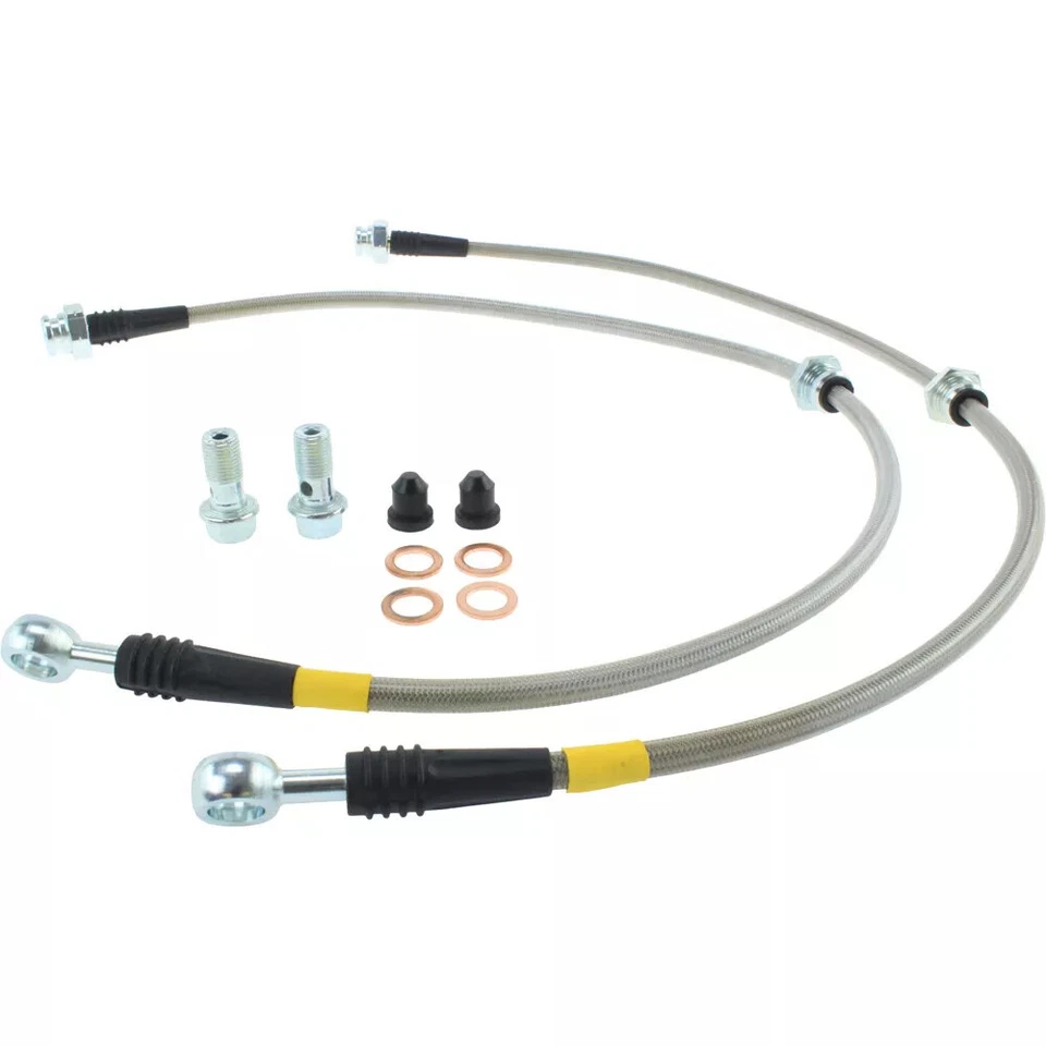 StopTech 950.42000 Front Braided Brake Line Kit for 2003-2008 Infiniti FX35 FX45 - Image 1 of 2