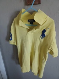 POLO RALPH LAUREN Polo Shirt Kids Size Small/8 Yellow - Picture 1 of 3