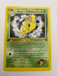 Pokémon Karte - 1. Edition Koga's Kakuna 47/132 Gym Challenge *Near Mint* - Bild 1 von 2