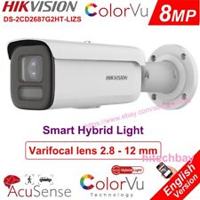 Hikvision 4K 8MP ColorVu Varifocal Motorized Lens PoE Camera DS-2CD2687G2HT-LIZS