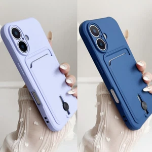 Funda de Silicona con Ranura para Tarjeta para iPhone 17 16 15 14 13 Pro Max 12 Cubierta - Imagen 1 de 20