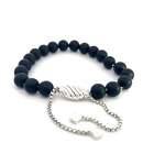 David Yurman Authentic Estate Matte Onyx Beads Bracelet 6.6 - 8.5" Sil 8Mm Dy466