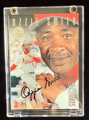 1996 Donruss Studio - Ozzie Smith #22 - autographed card, sealed. - Image 1 of 2