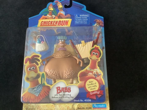 * Playmates 2000  3 CHICKEN RUN  BABS , GINGER , and ROCKY action figures - NIB Cover