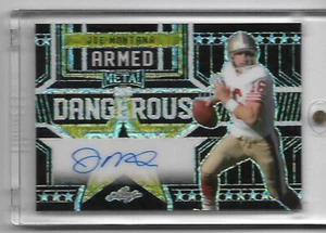 JOE MONTANA 2023 Leaf Pop Century ARMED & DANGEROUS REFRACTOR AUTO Autograph 3/3 - Picture 1 of 2