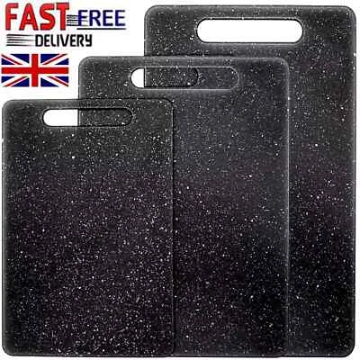 3 Piece Chopping Board Set Kitchen Food Fruit Cutting Worktop Large Protector UK - Image 1 of 4