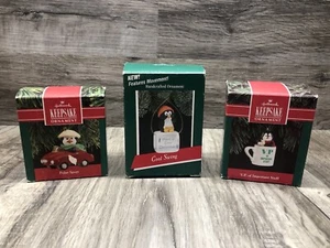 Hallmark Keepsake Christmas Penguin Ornaments Lot “cool swing” “polar sport” VP - Picture 1 of 16