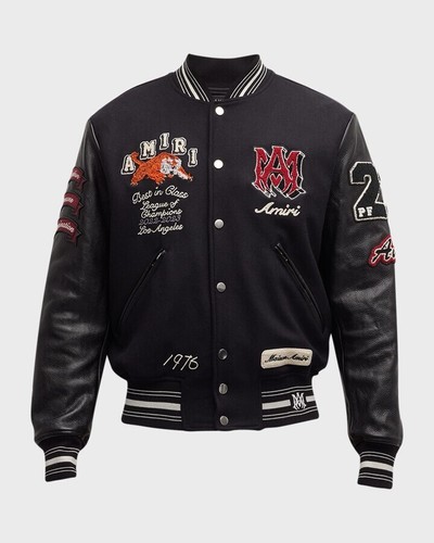 Giacca Bomber Amiri Uomo Lana Vintage Patch Varsity