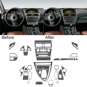 34 piezas para BMW 650 645 2004-10 kits completos de fibra de carbono conjunto de adornos interiores - Imagen 1 de 10