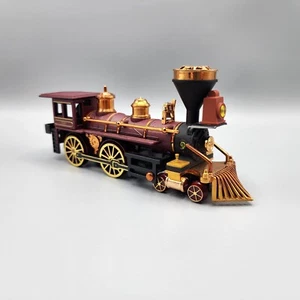 Vintage Model Train SS 7501 Steam Locomotive Gold | Burgundy. w/Moving Wheels - Picture 1 of 7