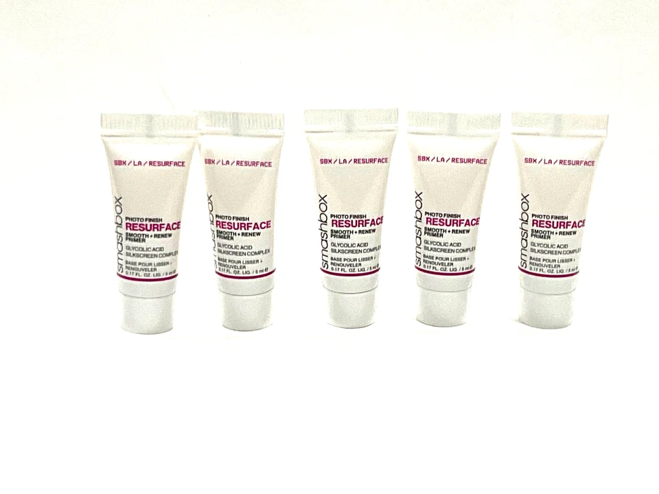 Lot of 5 Smashbox Photo Finish RESURFACE Smooth + Renew Primer 0.17oz Each New - Image 1 of 1