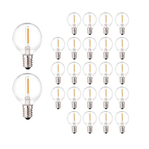 G40 LED Replacement Light Bulbs, 0.6W Shatterproof Globe Bulb, E12 Candelabra... - Picture 1 of 8