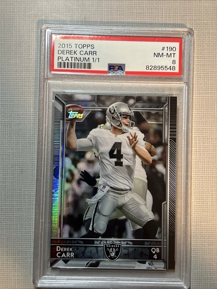 2015 Topps Chrome - Derek Carr #190 (1/1) RARE - Image 1 of 3