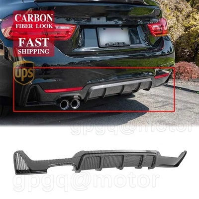 For BMW F32 F36 4 Series M440i M Sport 14-2020 Carbon Fiber Rear Bumper Diffuser - Image 1 of 4