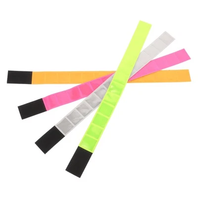 4pcs Reflective Safety Armband For Cycling Running Night Walking Pvc Wristbands - Imagen 1 de 4