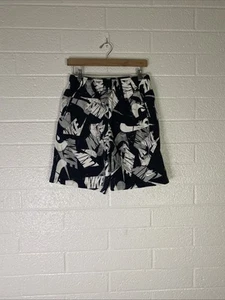Black And White Embroidered Fluffy Streetwear All Over Logo Nike Sweat Shorts - Picture 1 of 8