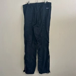 Patagonia Women's Black Rain Pants Size L Waterproof Outdoor Adventure (Peeling) - Picture 1 of 12