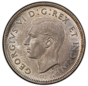 Canada - 1939 George VI 25c - PCGS MS65 -  Ex: ANS COLLECTION - ONLY 4 FINER! - Picture 1 of 5