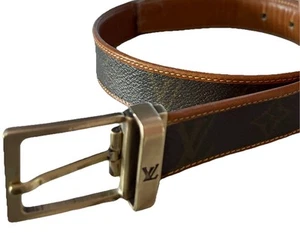 Louis Vuitton París-Cinturón y Hebilla Reversibles Vintage-Talla Pequeña - Imagen 1 de 15