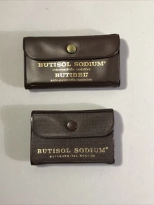 Vintage Posten 2 Butisol Natrium Butabarbital Flasche Fläschchen Beutel McNeil leere Flaschen! - Bild 1 von 14