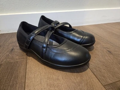 Orthofeet Celina Mary Jane Shoe Black Leather Women 10.5 B Orthotic Comfort - Image 1 of 4