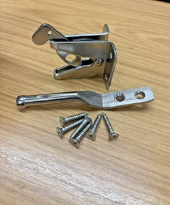 RUST RESISTANT 304 STAINLESS STEEL* AUTO GATE LATCH W/FIXINGS - Picture 1 of 1