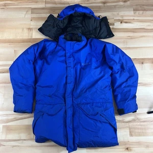 Vtg Marmot Down Jacket Men M Medium Cobalt Blue Mammoth Gortex Biggie Parka 80s - Picture 1 of 16