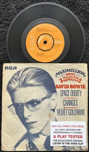 David Bowie – Space Oddity / Changes / Velvet Goldmine 7'' VINYL TESTED VG VIDEO - Picture 1 of 8