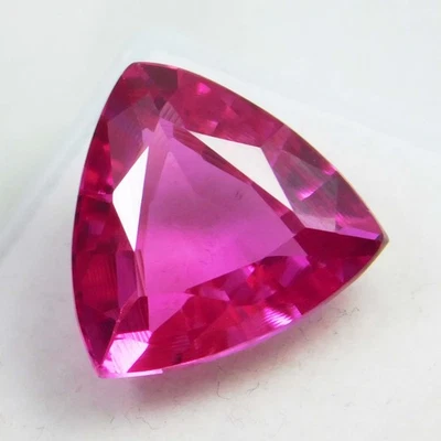 IGL Certified GUINEA Ruby 15.20 Ct. Natural Untreated Trillion Intense Pink - Image 1 of 4