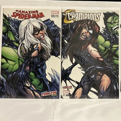 Amazing Spiderman #19 | Champions #1 - Juego variante de conexión Ramos NYCC casi nuevo Foto 1 de 4