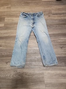 Vintage 80s Levi's Orange Tab 517 Jeans 36x29 Thrashed Distressed - Bild 1 von 10