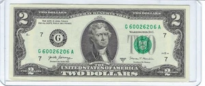 UNCirculated 2017A $2 Two Dollar TRINARY Bill Note G60026206A - Picture 1 of 3