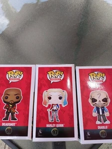 Suicide Squad PopS Lot /3 including Deadshot,Diablo and VAULTED Harley Quinn! - Picture 1 of 8
