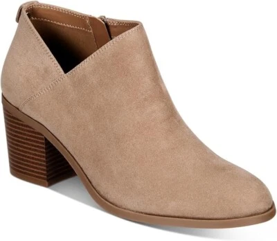 Botas de tornozelo femininas Style & Co. Felaa camurça sintética, LT cinza claro, 5 M - Imagem 1 de 4