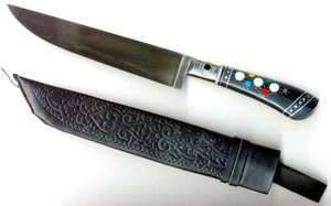 UZBEK AMAZING NATIONAL KNIFE PCHAK PICHOK HANDMADE TEXTOLITE HANDLE (583) - Picture 1 of 5
