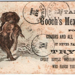 1892 Osmans, Ohio Ghost Town Oficina de Correos Cancelar Gooch's Blotter Tarjeta Comercial 5S - Imagen 1 de 3