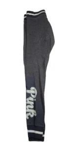 VICTORIA SECRET PINK Vintage EMBROIDERED CAMPUS YOGA PANTS S/P - Picture 1 of 5