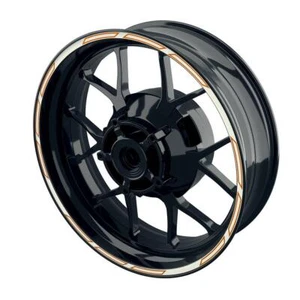 Felgenaufkleber Motorrad Wheelsticker V3 weiss orange 17"Wh - Bild 1 von 2