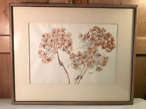 Original Watercolor & Ink "HYDRANGULAS" by American Artist MARVIN SPOHN 1963 - Picture 1 of 7