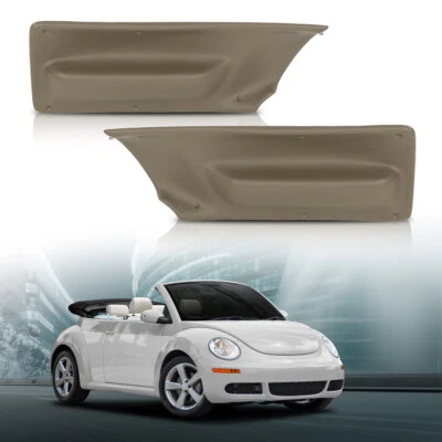 2pcs Door Panel Insert Brown Fit For 2003-2010 Volkswagen New Beetle Convertible Foto 1 de 4