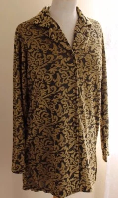 Nuevo con etiquetas Chaqueta Top Diane von Furstenburg Elegante Larga Paisley Burnout Devore Talla S  Foto 1 de 4